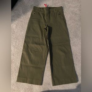 Spanx Stretch Twill Wide Leg Crops- 1X Tall